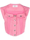 Ambush Denim Top In Pink