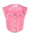Ambush Denim Top In Pink