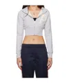 Ambush Gray Crop Hoodie In Black