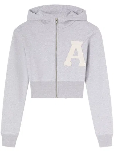 Ambush Cropped Hoodie In Grey
