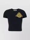 Ambush Cropped Ribbed Cotton T-shirt With Short Sleeves