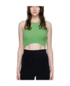 Ambush Green Fuzzy Tank Top In Black