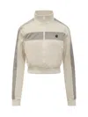 Ambush Off-white Cropped Track Jacket In Tofu Rabbit