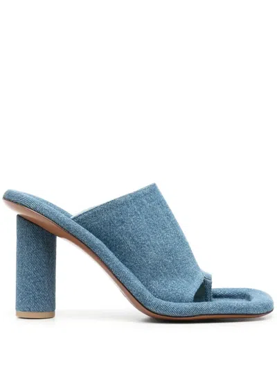 AMBUSH CUSHION DENIM-LINED SANDALS
