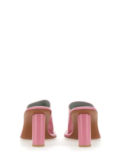 Ambush Cushioned Leather Mule In Pink