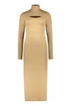 Ambush Cut-out Mid-length Dress In Beige