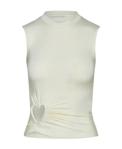 Ambush Cut Out-heart Sleeveless Top In White