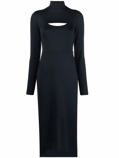 Ambush Cut-out Mid-length Dress In Black