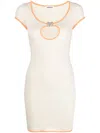 Ambush Heart-shaped Cutout Mini Dress In White