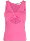 Ambush Cut Out Sleeveless V-neck Top In Pink
