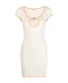 Ambush Heart-shaped Cutout Mini Dress In White
