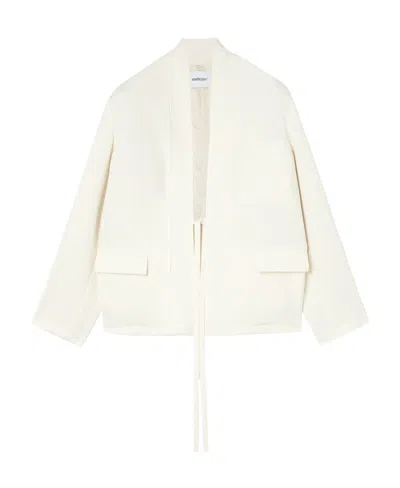 Ambush Deep V-collar Casual Jacket In White