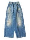 Ambush Denim Cargo Pants In Blue