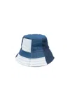 Ambush Denim-patchwork Bucket Hat In Blue