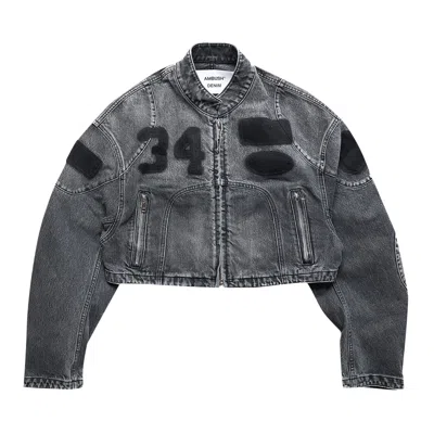 Pre-owned Ambush Denim Rider Jacket 'black' | Men's Size M