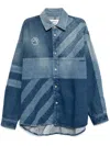 Ambush Indigo Patchwork Denim Jacket In Blue