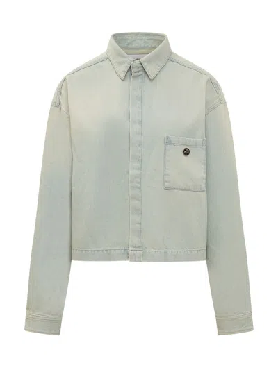 Ambush Logo-appliqué Denim Jacket In Blue