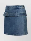Ambush Blue Belted Denim Miniskirt