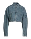 Ambush Denim Woman Denim Outerwear Blue Size L Cotton In Blue