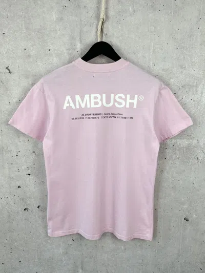 Pre-owned Ambush Design X Avant Garde Ambush Xl Logo Version Made In Japan Limited Edition T-shirt In Pink
