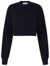 Ambush Distressed Crew Neck Cropped Sweatshirt