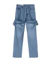 Ambush Detailed Straight-leg Jeans In Blue