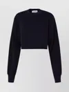 Ambush Distressed Crew Neck Cropped Sweatshirt