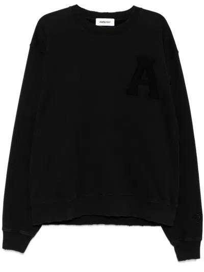 Ambush Distressed Sweatshirt In Black