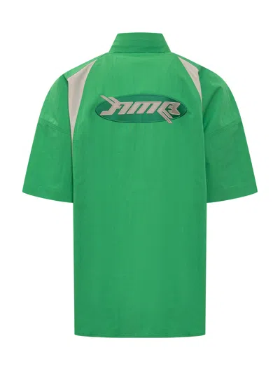 Ambush Dolman Sleeve Shirt In Green Curr