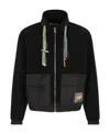Ambush Drawstring Fleece Jacket In Black