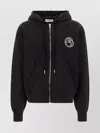 Ambush Drawstring Hood Cotton Sweatshirt In Black