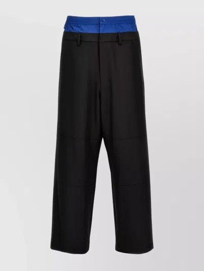 Ambush Elastic Waistband Belt Loop Trousers In Black