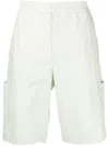 Ambush Elasticated-waist Cotton Bermuda Shorts In Green