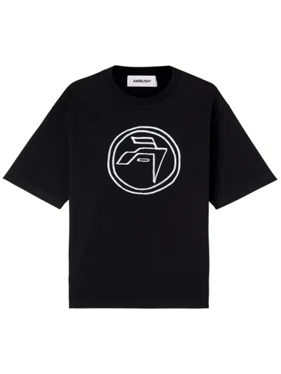 Ambush Emblem-print Organic-cotton T-shirt In Black