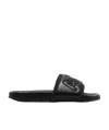 Ambush 10mm Quilted Leather Slide Sandals In Black