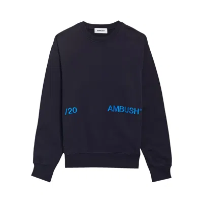 Pre-owned Ambush Embroidered Logo Sweatshirt 'navy Blue' | Men's Size S