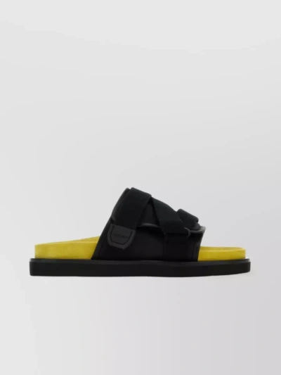 AMBUSH FABRIC AND NYLON OPEN TOE SLIPPERS