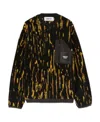 Ambush Multicolor Teddy Jacquard Sweatshirt In Black