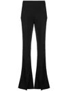 Ambush Black Flared Wool Trousers In Black