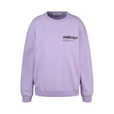 Pre-owned Ambush Fleece Workshop Crewneck Sweater 'purple' | Men's Size M