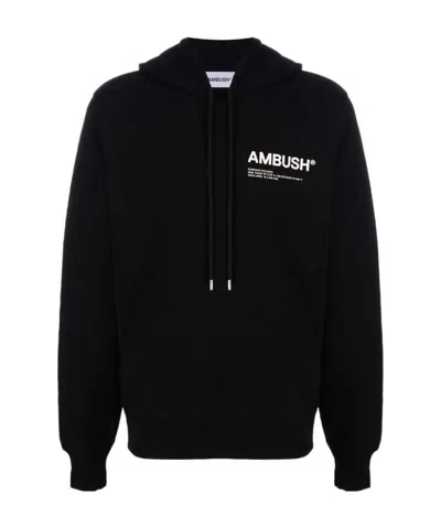 AMBUSH LOGO-PRINT COTTON HOODIE