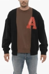 Ambush Logo Printed Color-block Crewneck Sweatshirt