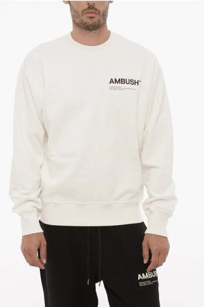 Ambush Fleeced Cotton Workshop Crew-neck Sweatshirt In Multi