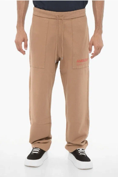 AMBUSH FLEECED COTTON WORKSHOP JOGGERS WITH DRAWSTRING WAIST