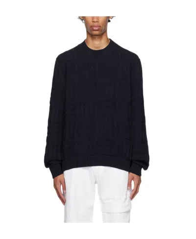 Ambush Geometric-pattern Long-sleeve Jumper In Black
