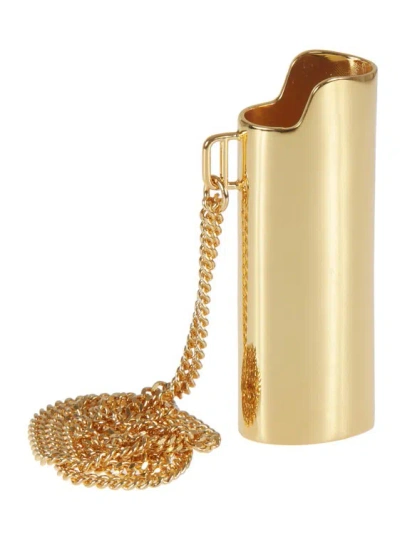 Ambush Gold Logo-engraved Lighter Necklace In Neutrals