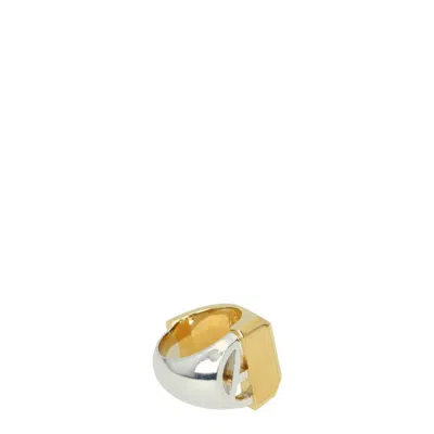 Ambush Gold Metal Rings In Yellow
