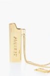Ambush Golden Effect Metal Chain Necklace With Lighter Case Pendant