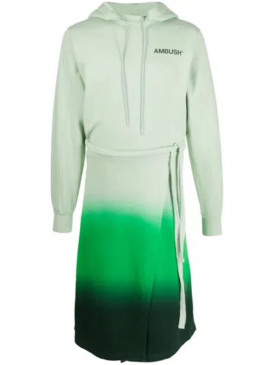 Ambush Hooded Dress In Green