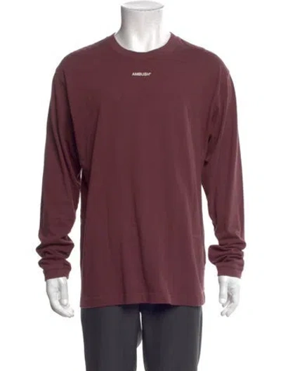 Pre-owned Ambush Graphic Print Crew Neck Henley In Purple